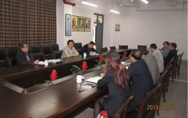 李进金董事长到我系和管理系调研