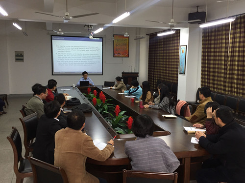 美国圣地亚哥州立大学终身教授陈建伟应邀到公司讲学